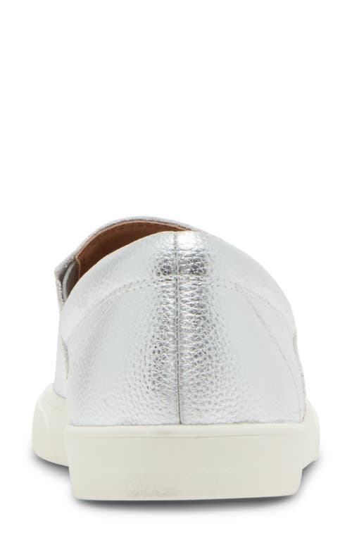 Blondo Garity Waterproof Slip-on Sneaker In Silver Leather