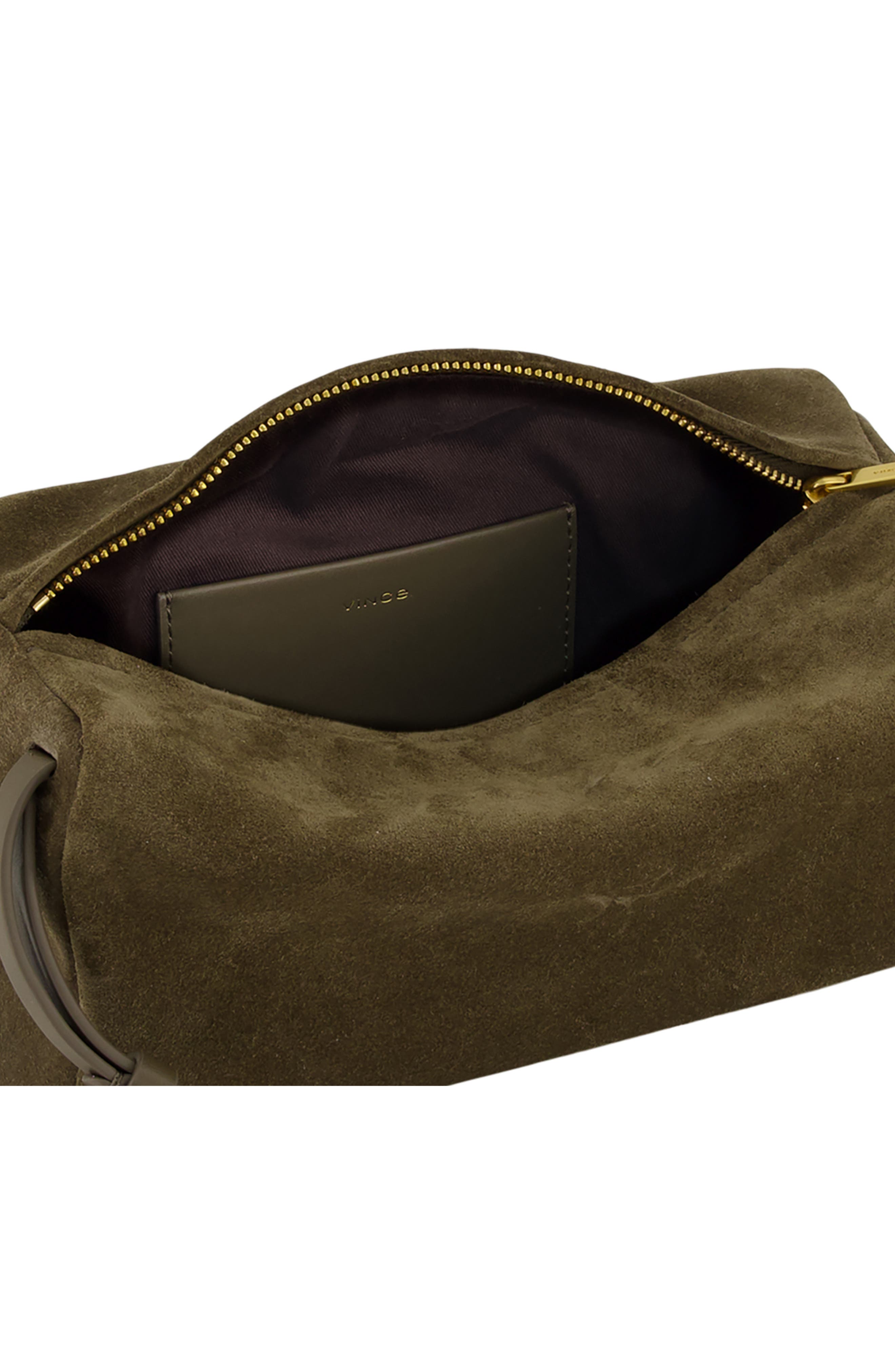 Josie Suede Top Handle Bag, Alternate, color, OLIVA
