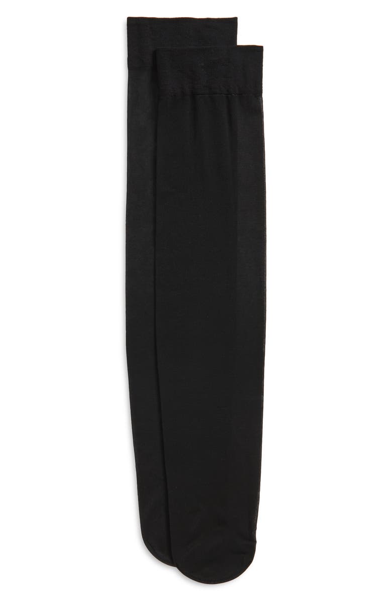 Nordstrom Everyday Sheer Knee High Socks, Alternate, color, Black