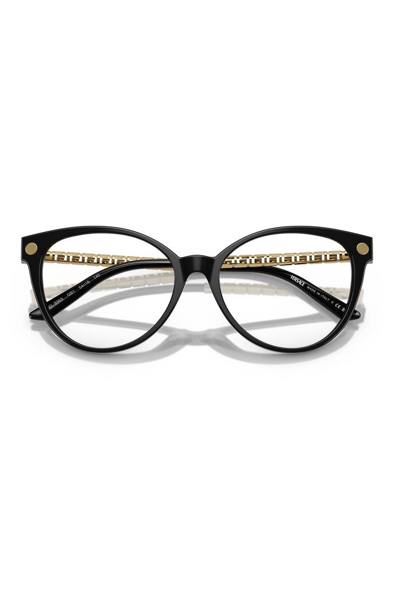54mm Cat Eye Optical Glasses, Alternate, color, BLACK