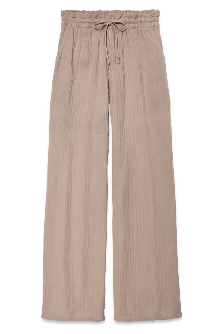 Karrie Cotton Gauze Lounge Pants, Alternate, color, PUTTY