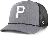 '47 Men's '47 Charcoal Pittsburgh Pirates Carbon Rope Trucker Adjustable Hat