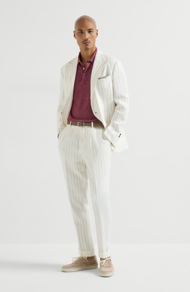 Brunello Cucinelli Twill trousers, Alternate, color, Panama