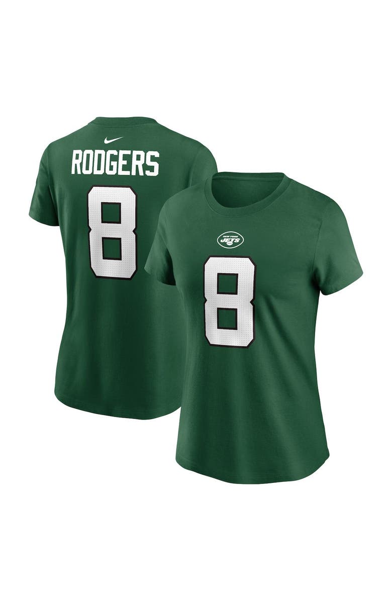 Nike Women's Nike Aaron Rodgers Green New York Jets Player Name & Number T-Shirt, Main, color, 