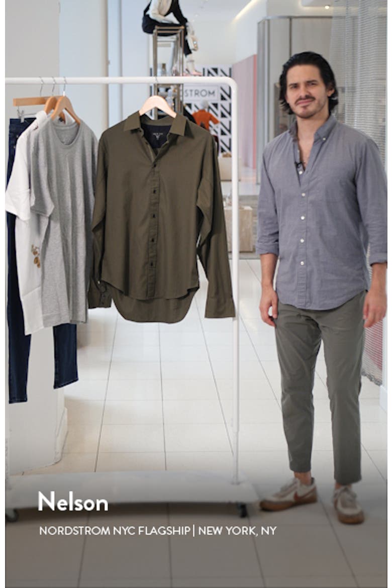 Fit 2 Slim Fit Engineered Dobby Button-Up Shirt video