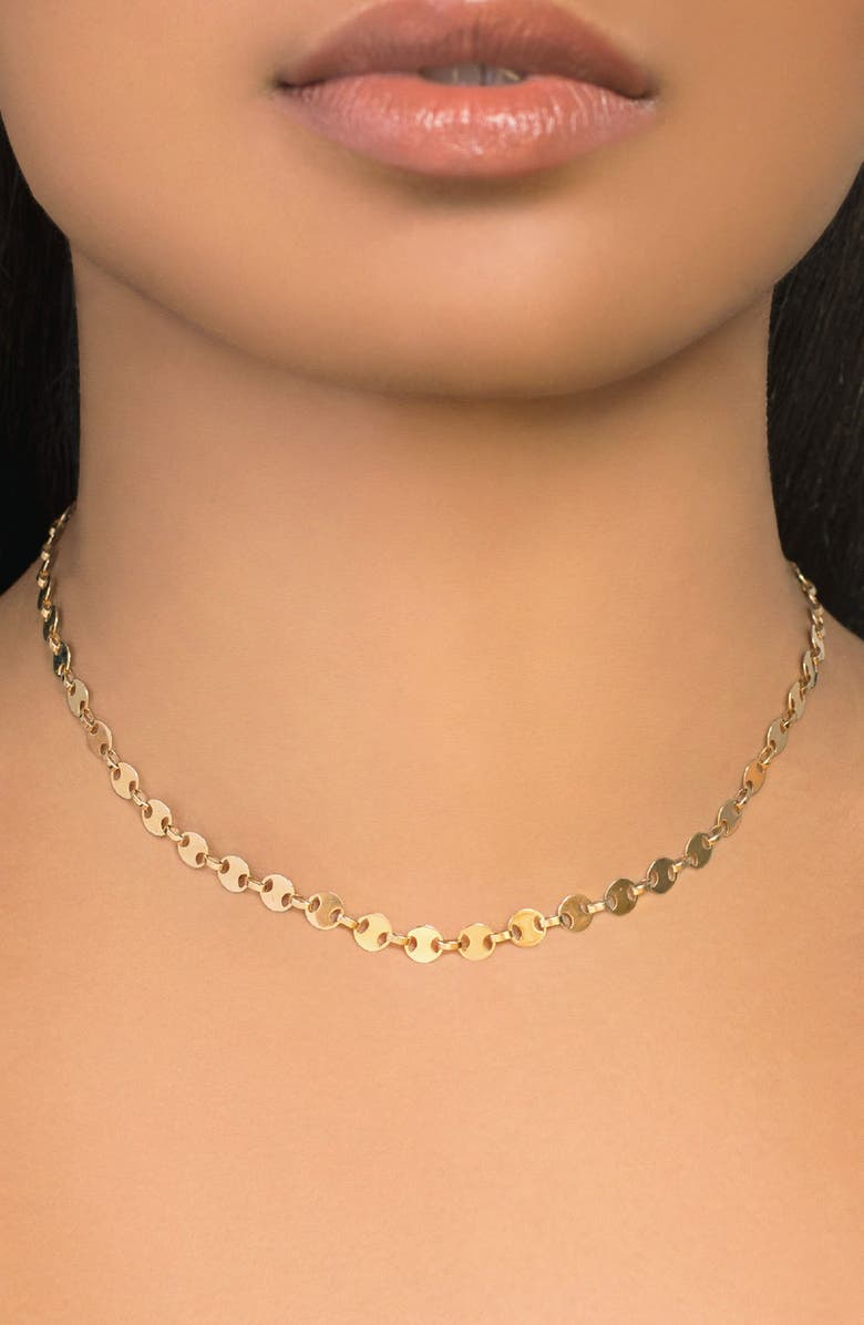 LANA Jewelry Small Rodeo Chain Choker, Alternate, color, Yellow