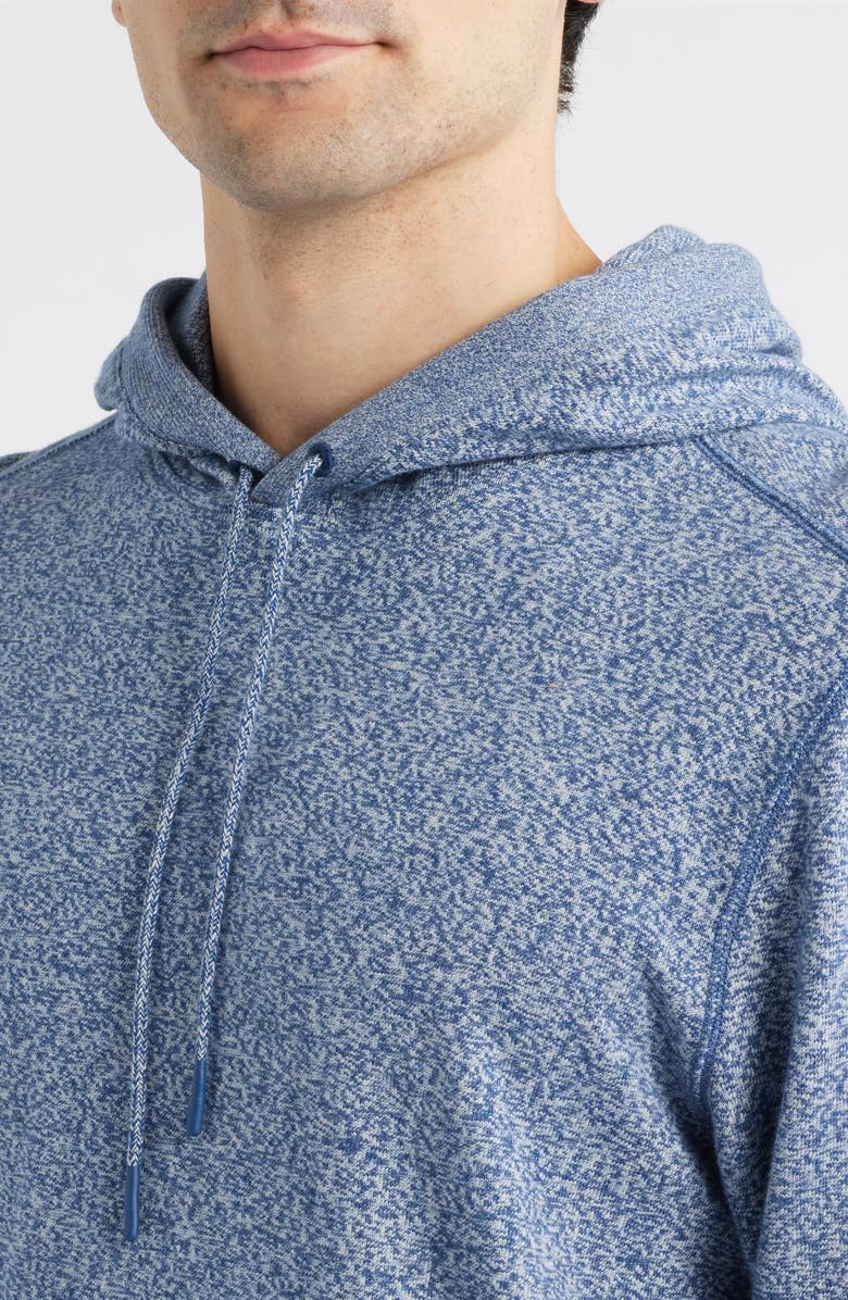 Tommy Bahama Sand Runner Heathered Cotton Pullover Hoodie, Alternate, color, Deep Space Heather