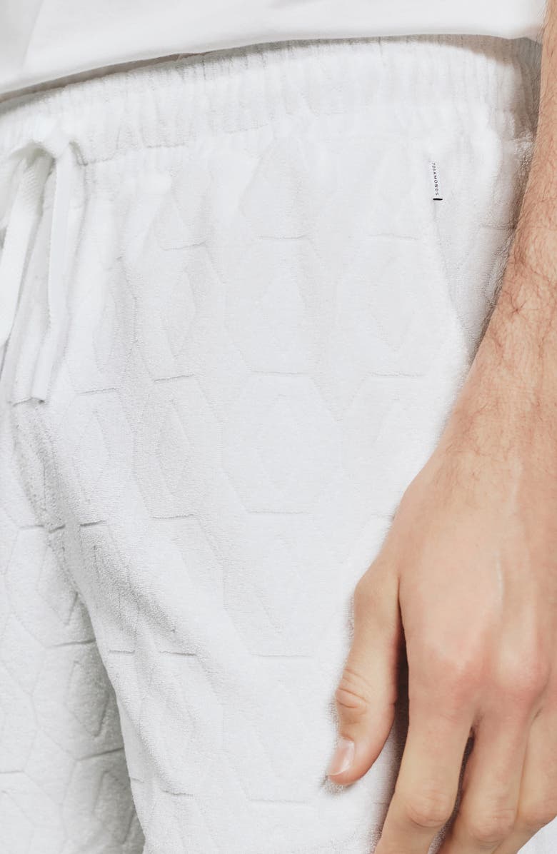 7 Diamonds Ponce Terry Cloth Drawstring Shorts, Alternate, color, Natural