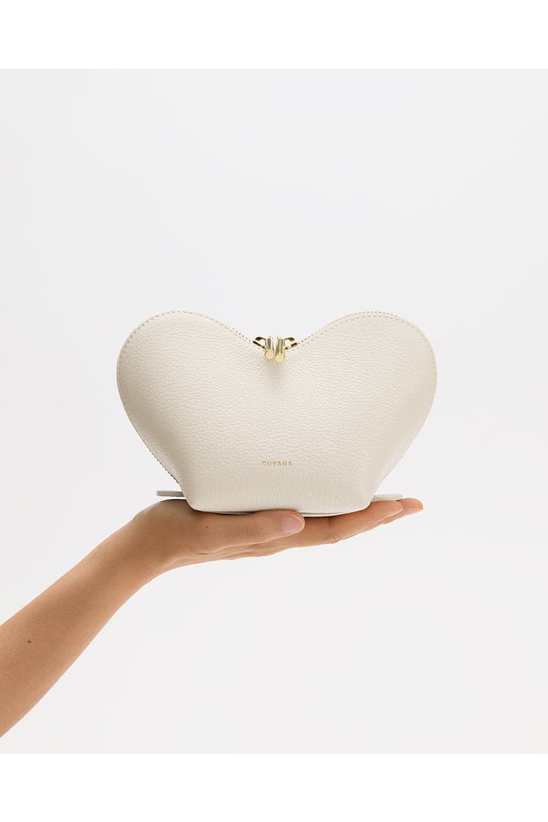 Mini Heart Case, Alternate, color, Ecru