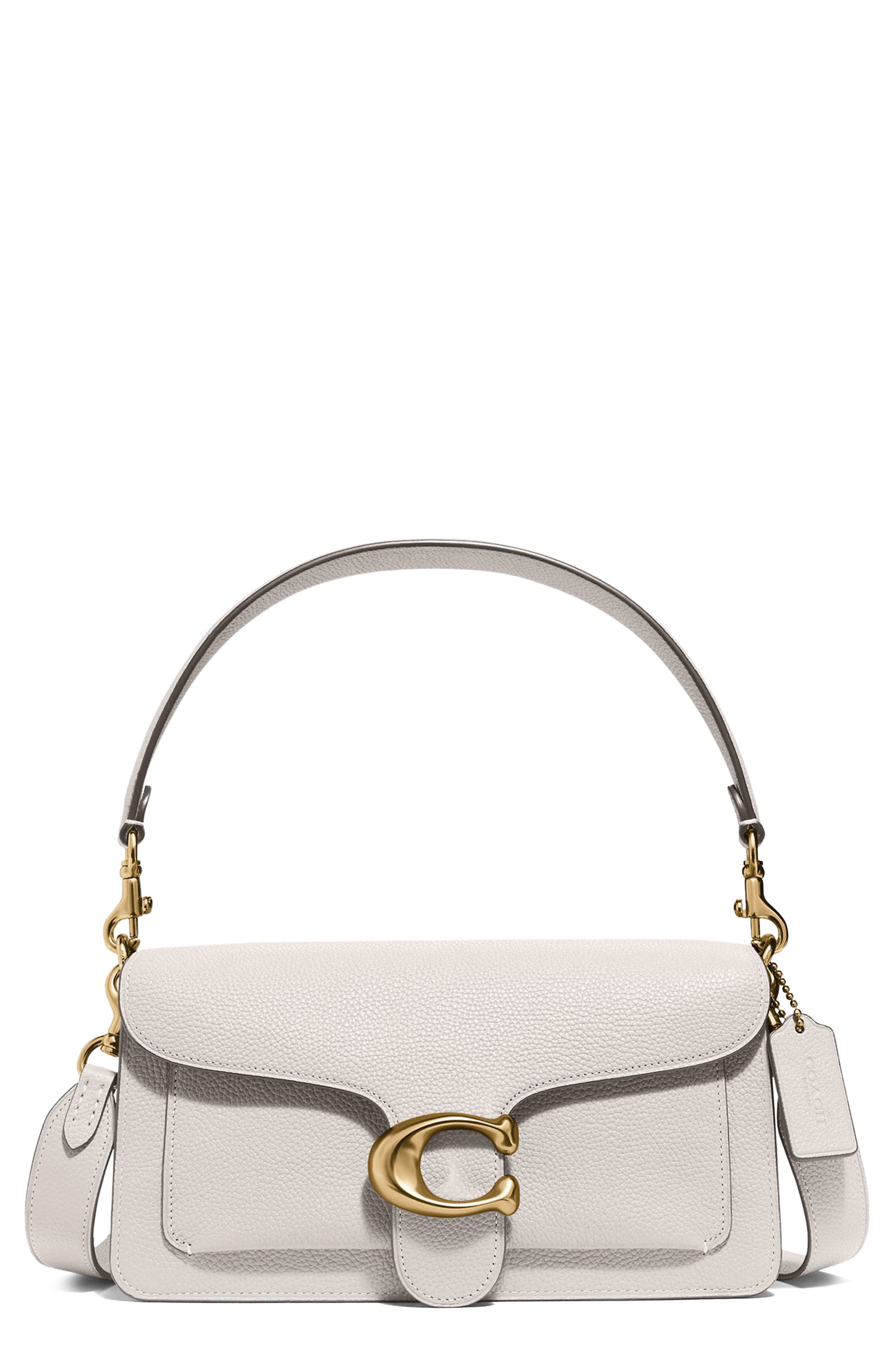 COACH Tabby 26 Leather Shoulder Bag, Main, color, B4/ Chalk