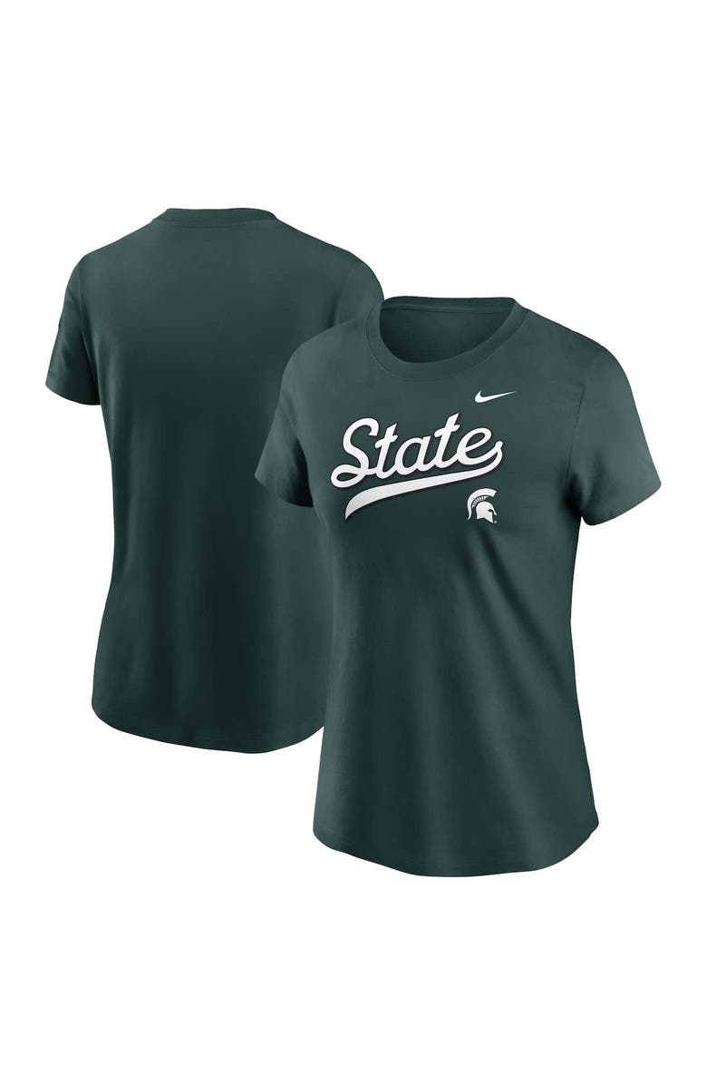 Nike Women's Nike Green Michigan State Spartans Local Script T-Shirt, Main, color, Green