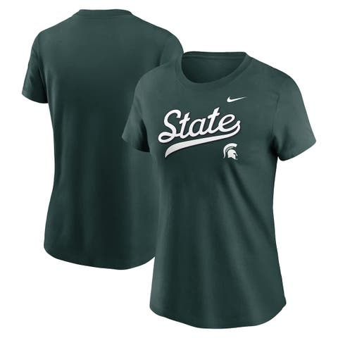 Women's Nike Green Michigan State Spartans Local Script T-Shirt