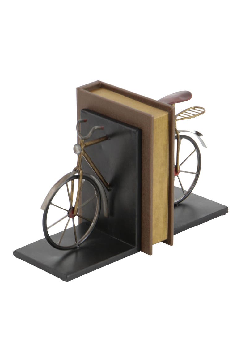 Set of 2 Bike Bookends, Alternate, color, METAL