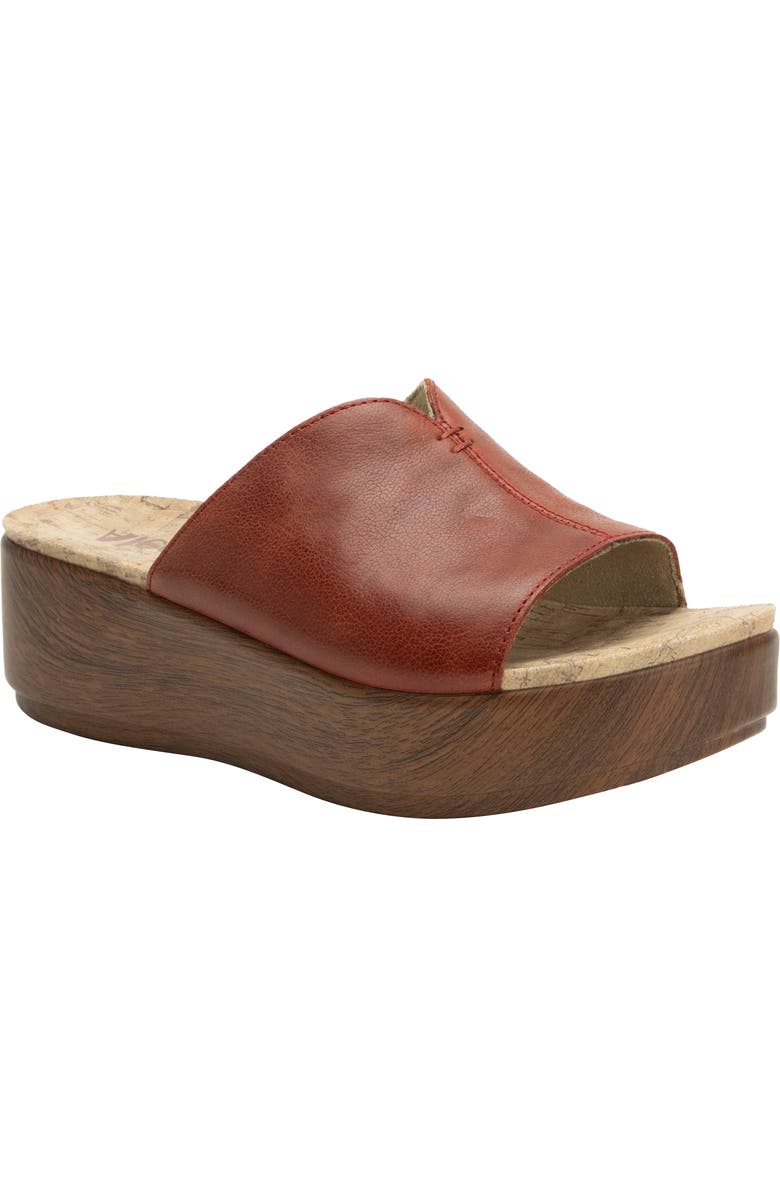 Alegria by PG Lite Triniti Platform Wedge Slide Sandal, Main, color, Garnet