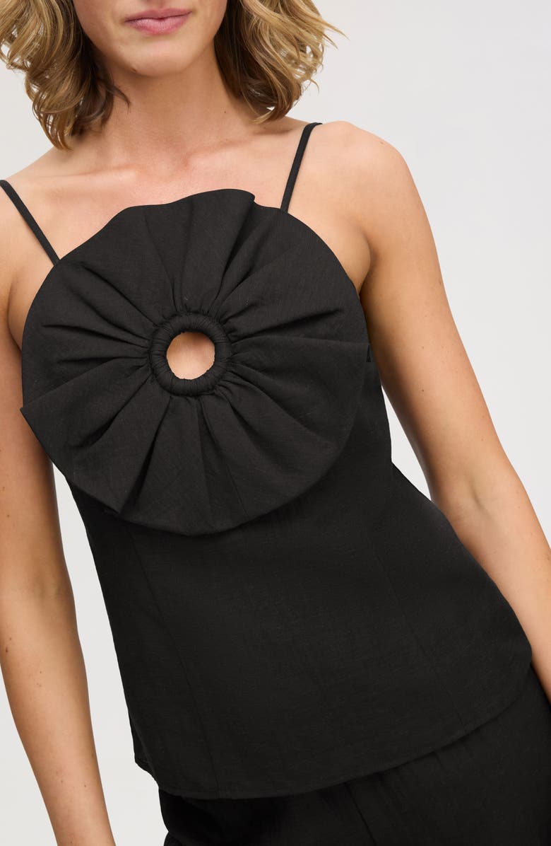 Sam Edelman 3D Flower Camisole, Alternate, color, True Black