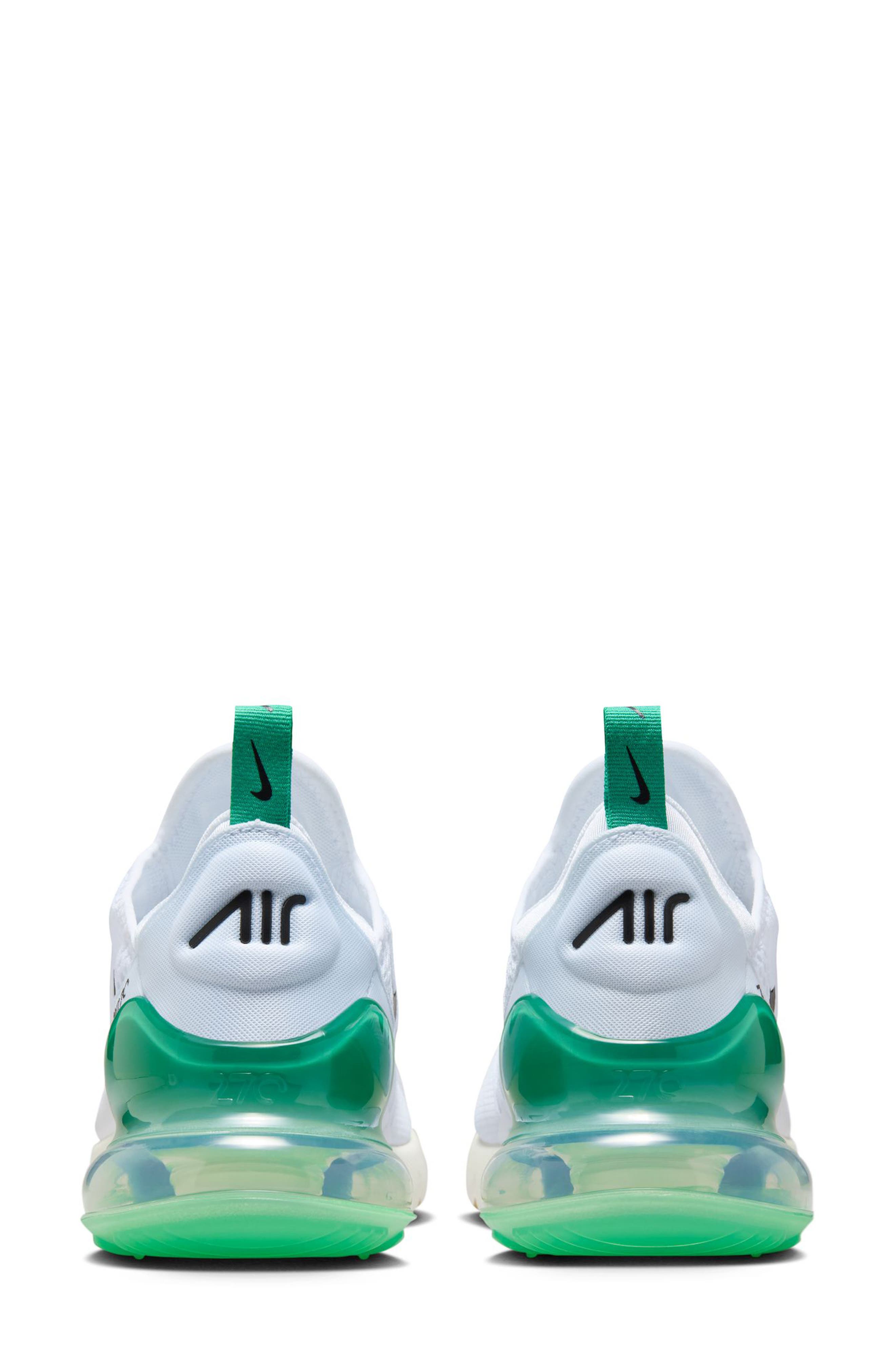Nike Air Max 270 Sneaker, Alternate, color, White/ Black/ Green