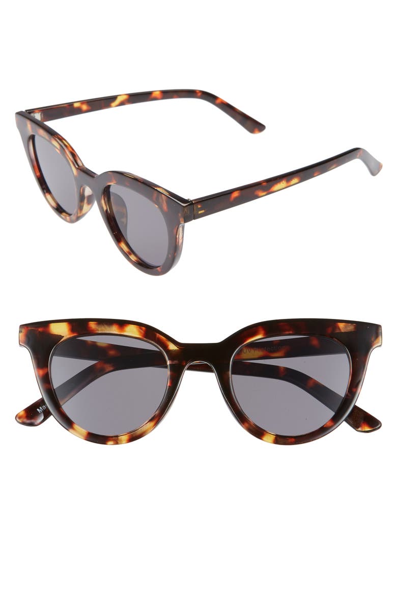 46mm Cat Eye Sunglasses, Main, color, TORT/ BLACK