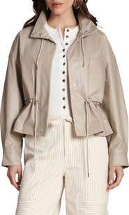 Avec Les Filles Faux-Ever Leather™ Cropped Anorak