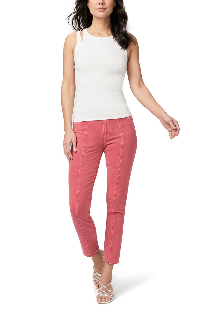 PAIGE Yuzu Cutout Rib Tank, Alternate, color, Ivory