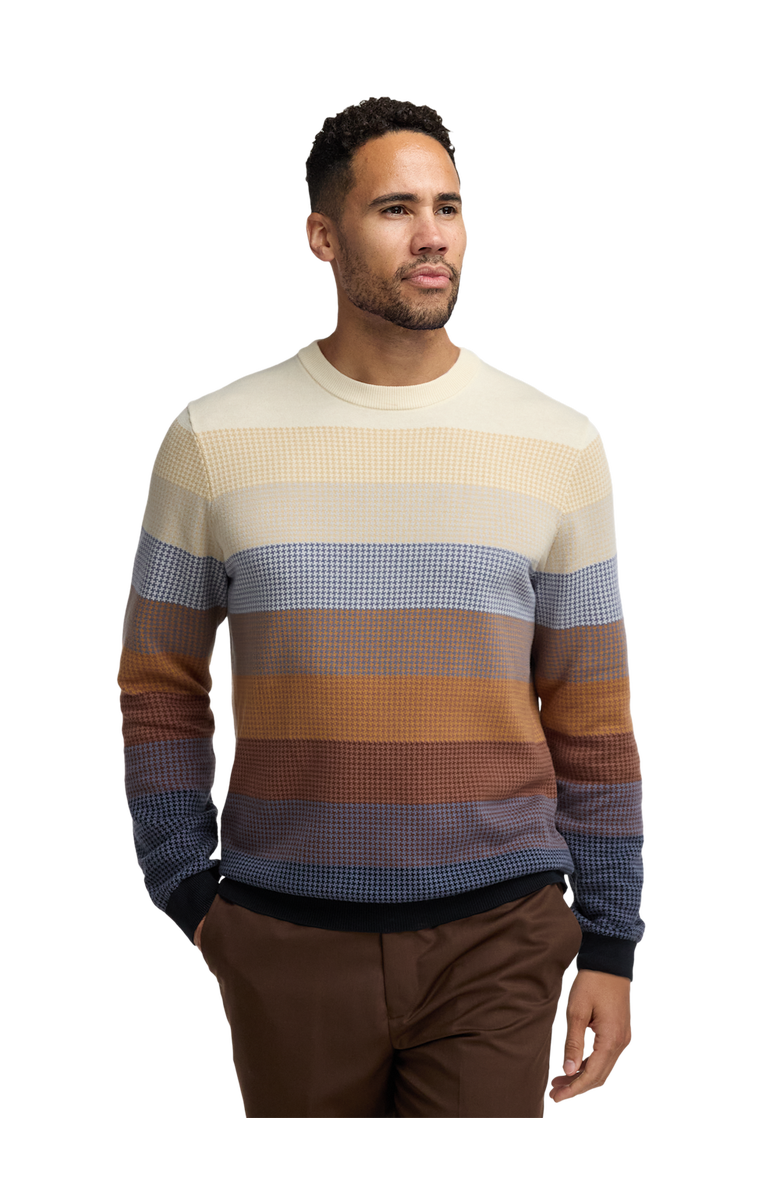 Paul Fredrick Cotton Crewneck Sweater Long Sleeve, Alternate, color, Multi