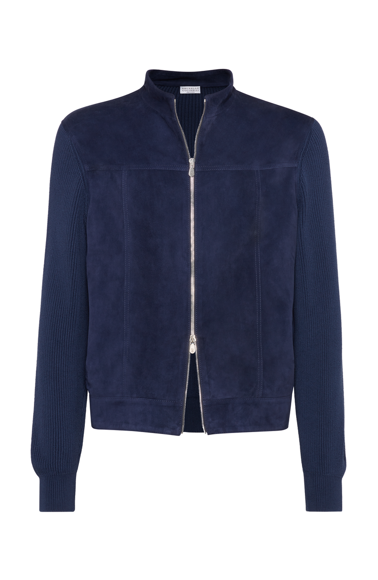 Brunello Cucinelli Suede bomber jacket, Main, color, 