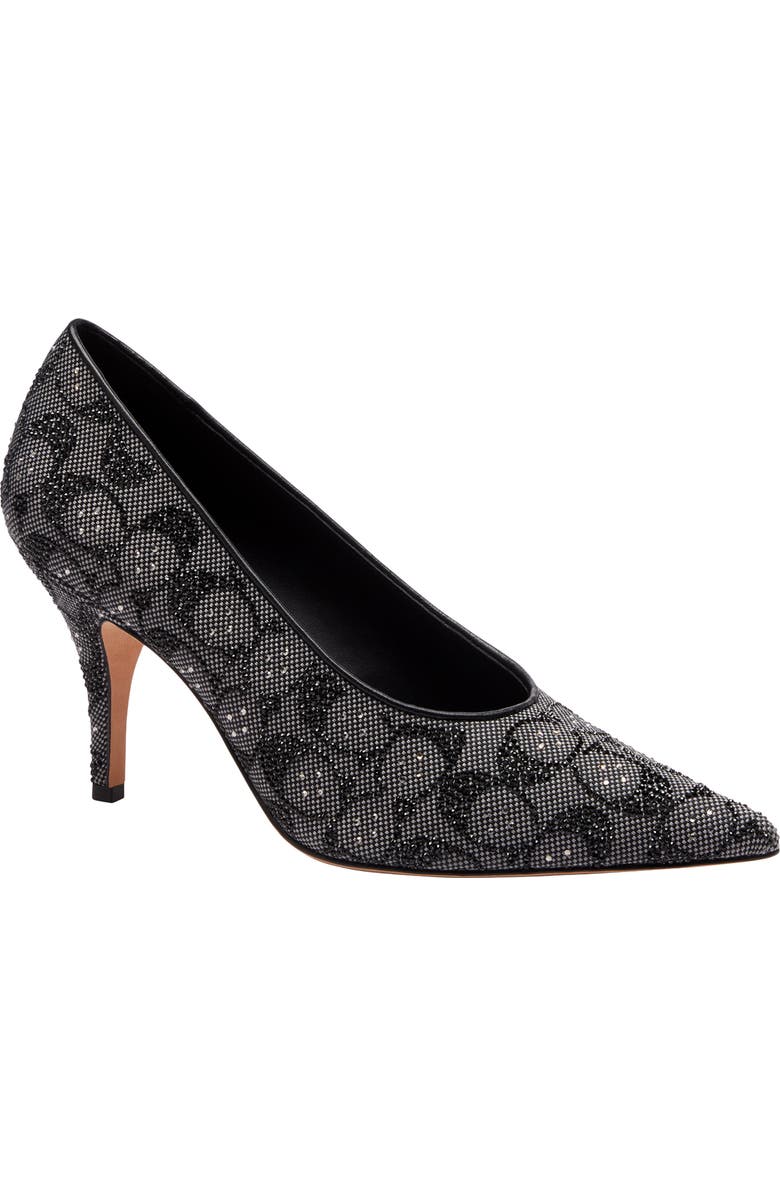 COACH Daisy Signature Crystal Jacquard Pointed Toe Pump, Main, color,