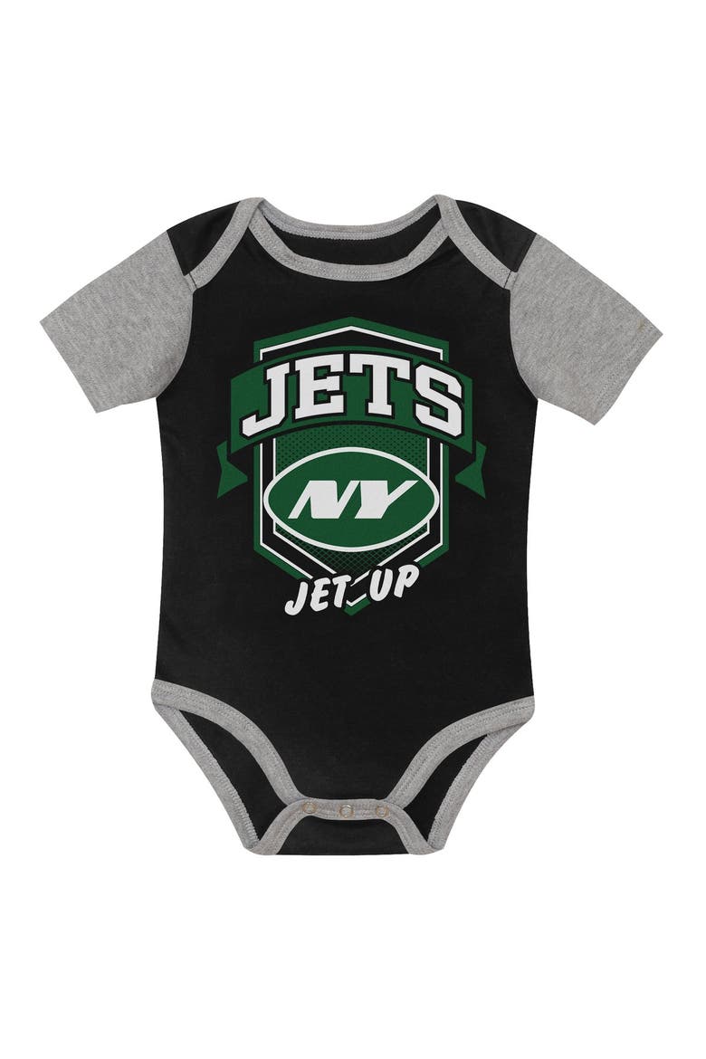 Newborn Outerstuff  New York Jets First Round Pick Three-Piece Creeper Set, Alternate, color, Green