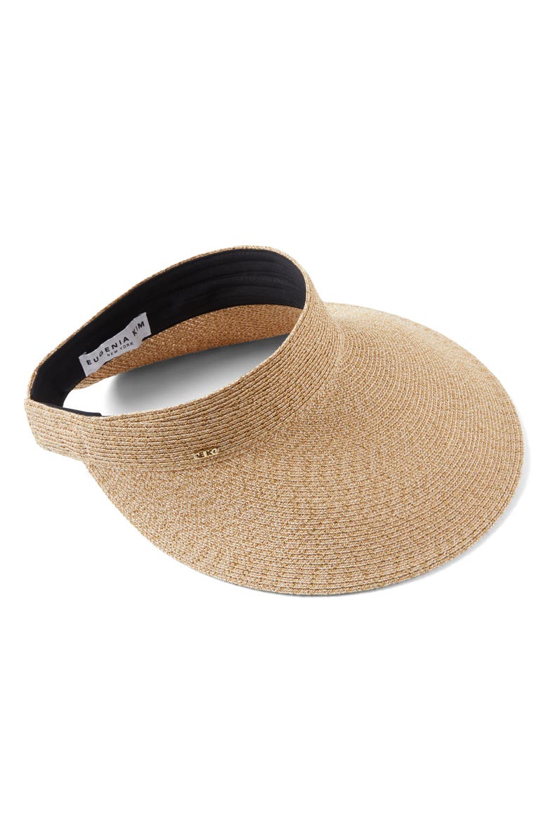 Eugenia Kim Trixie Wide Brim Packable Visor, Main, color,