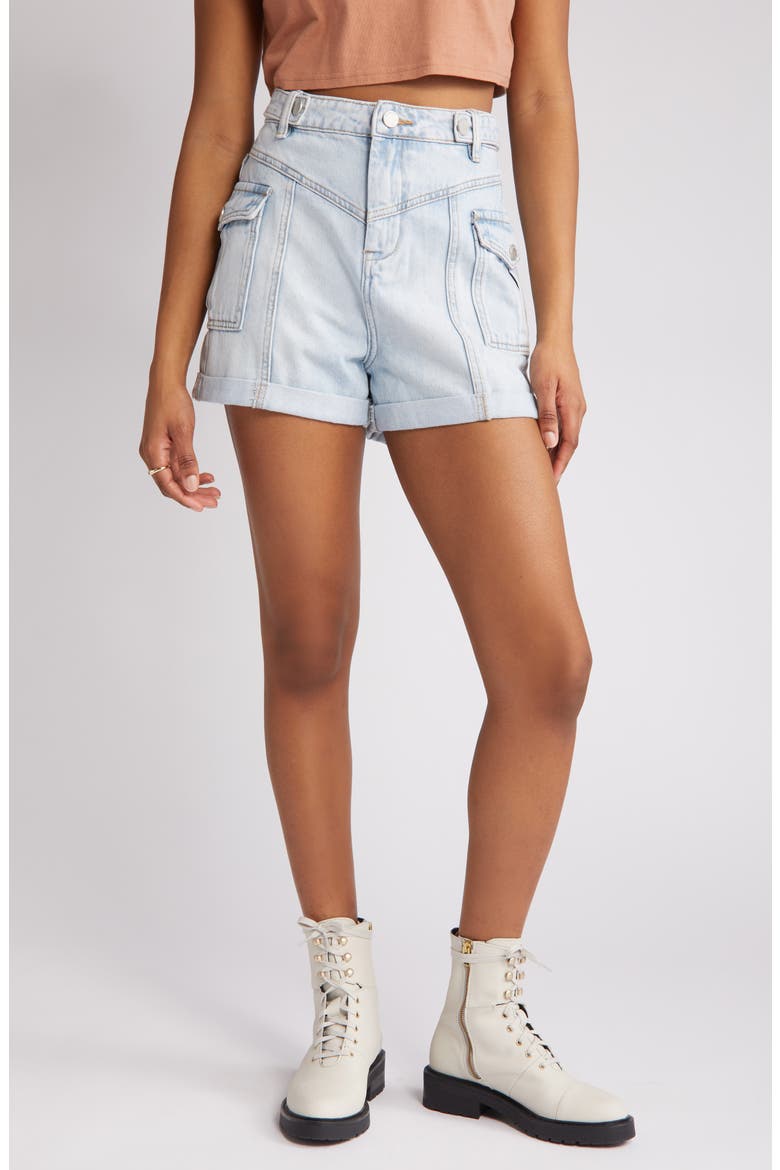 Perry Cargo Pocket Organic Cotton Mom Shorts, Alternate, color, HAPPY DANCE