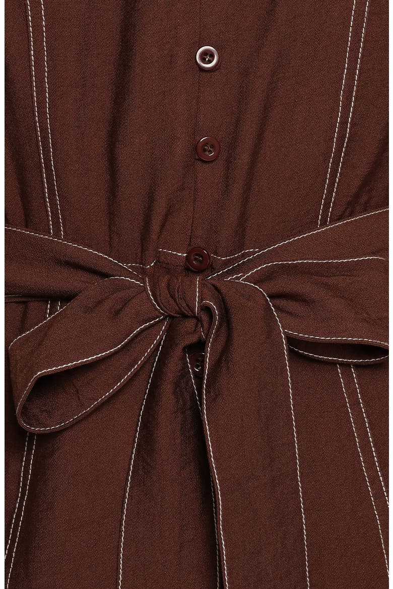Benni Long Sleeve Romper, Alternate, color, CHOCOLATE