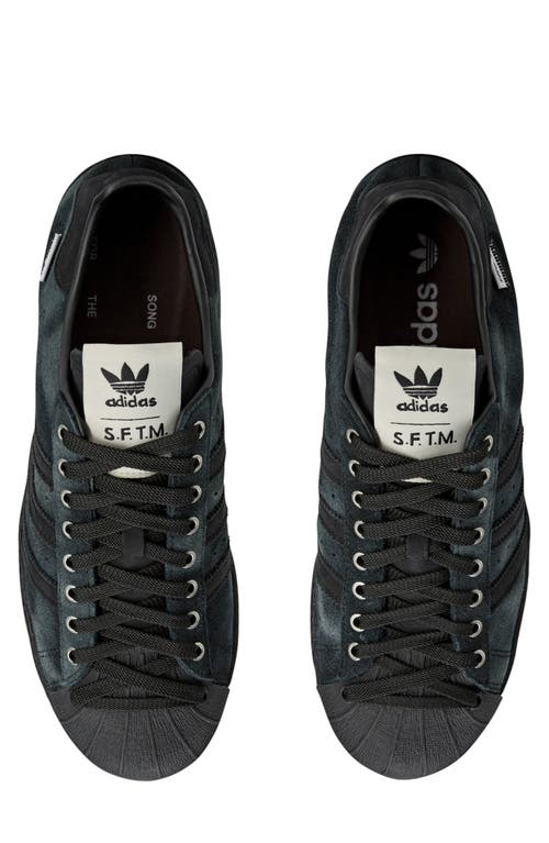 Adidas Originals Adidas X Wales Bonner Superstar 82 Panelled Suede Sneakers In Core Black/cream White