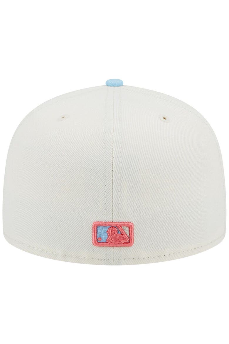 Men's New Era Cream/Light Blue San Francisco Giants Spring Color Two-Tone 59FIFTY Fitted Hat, Alternate, color, White