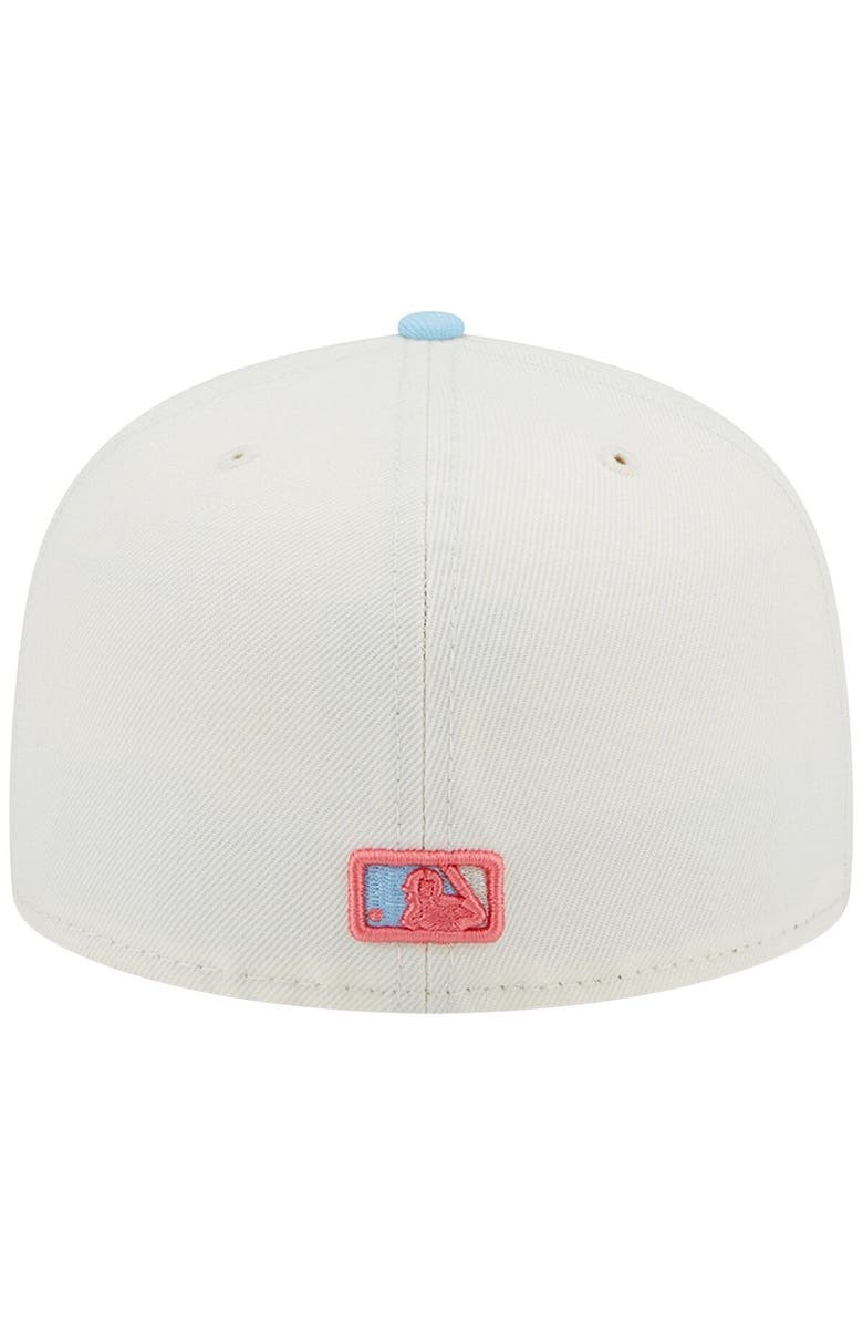 New Era Men's New Era Cream/Light Blue San Francisco Giants Spring Color Two-Tone 59FIFTY Fitted Hat, Alternate, color, 