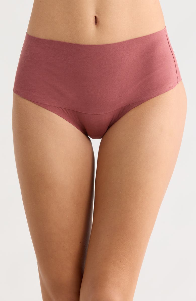 SPANX<sup>®</sup> SPANXsupersmooth<sup>™</sup> Undie-tectable<sup>®</sup> Stretch Cotton Tanga, Main, color, Rose Smoke