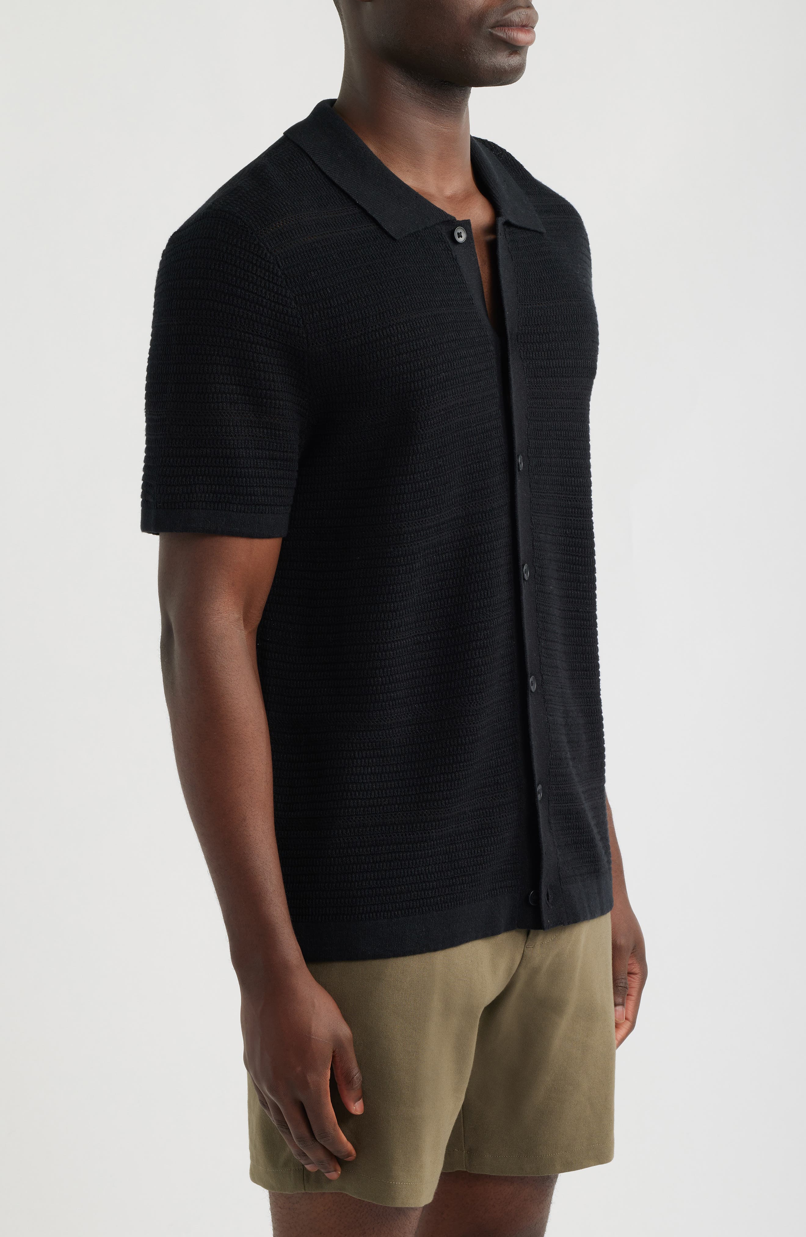 Мужские кардиганы Nordstrom Short Sleeve Linen & Cotton Cardigan — фото 3
