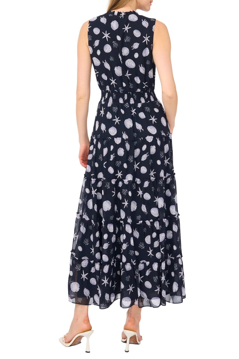 High Neck Maxi Dress, Alternate, color, INDIGO NIGHT