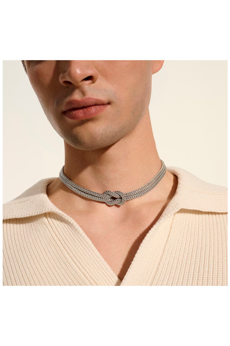 Love Knot Necklace, 10mm, Alternate, color, SILVER