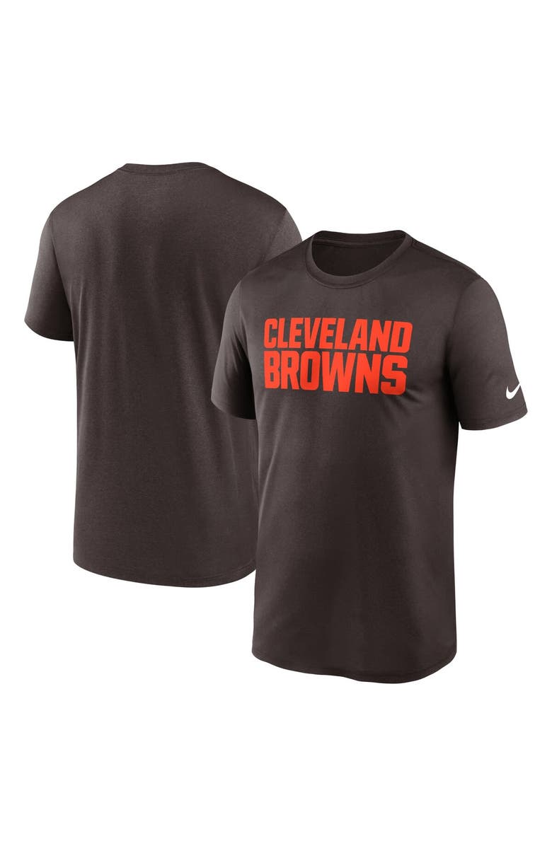 Nike Men's Nike Brown Cleveland Browns Primetime Legend Wordmark Performance T-Shirt, Main, color, Brown