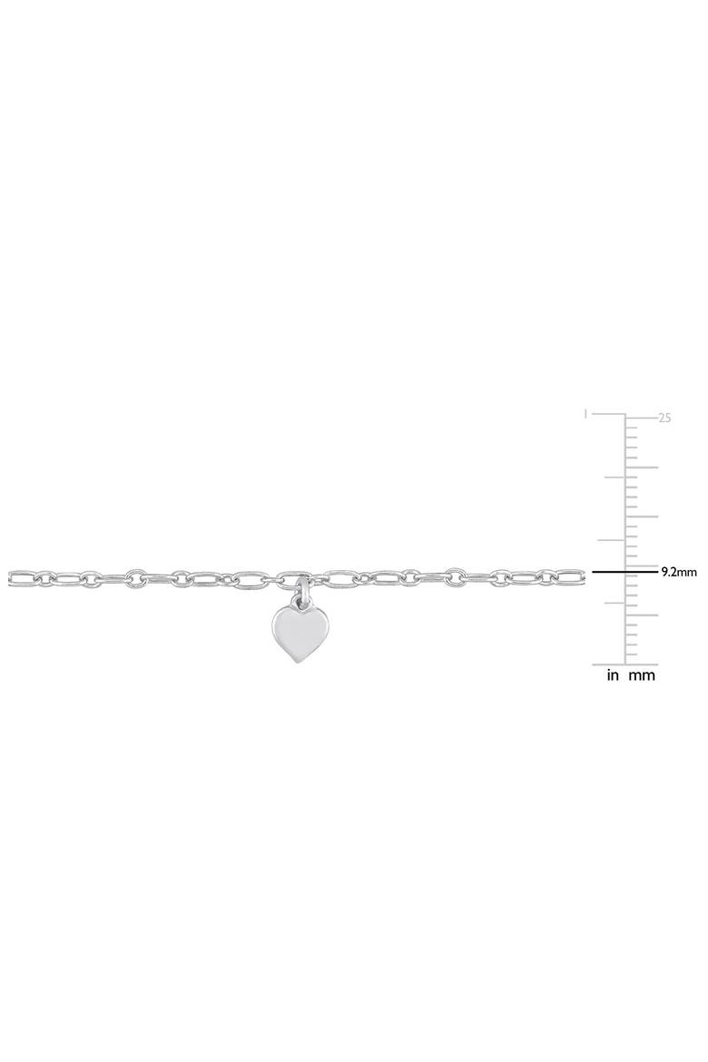 Heart & Ball Bead Chain Layered Necklace, Alternate, color, SILVER