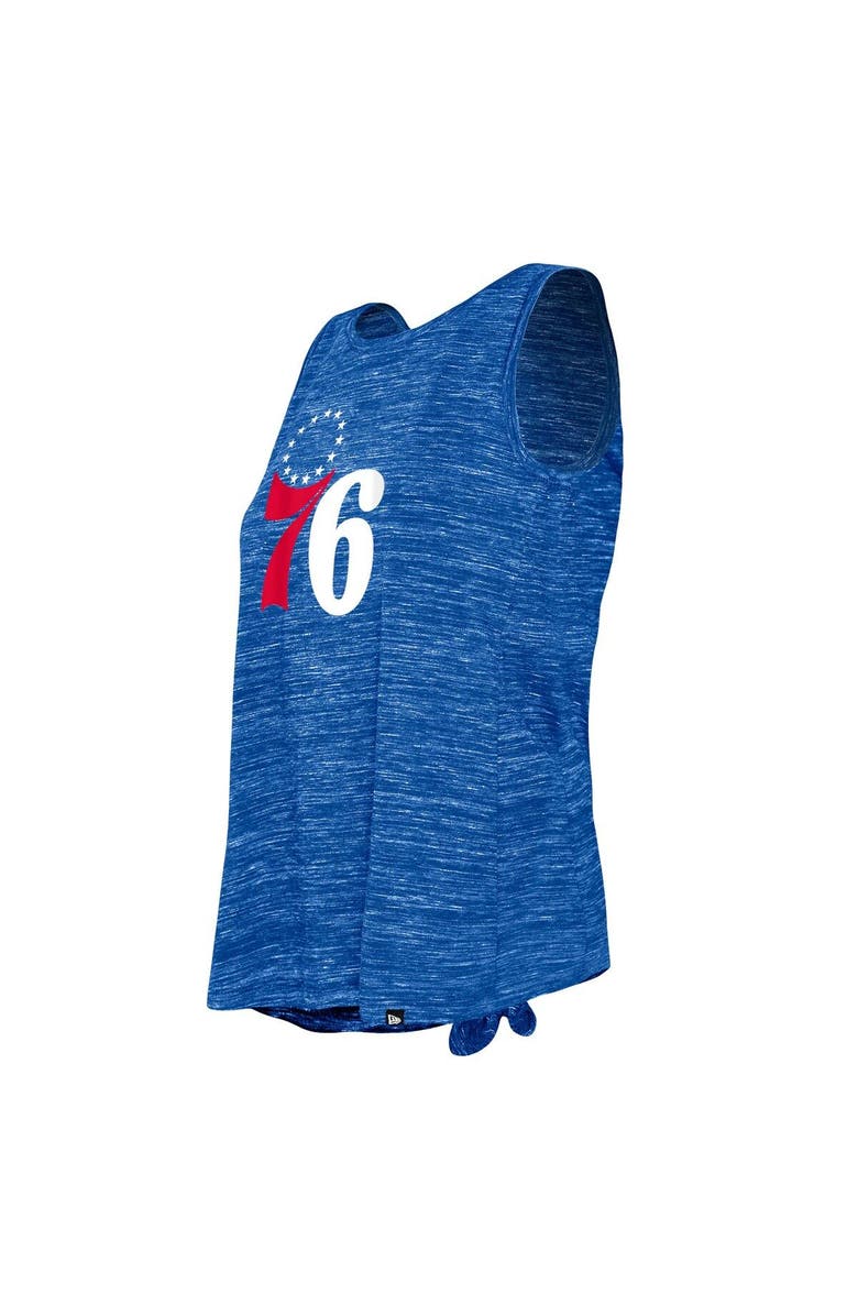 New Era Women's New Era Royal Philadelphia 76ers Space Dye Active Tank Top, Alternate, color, Blue