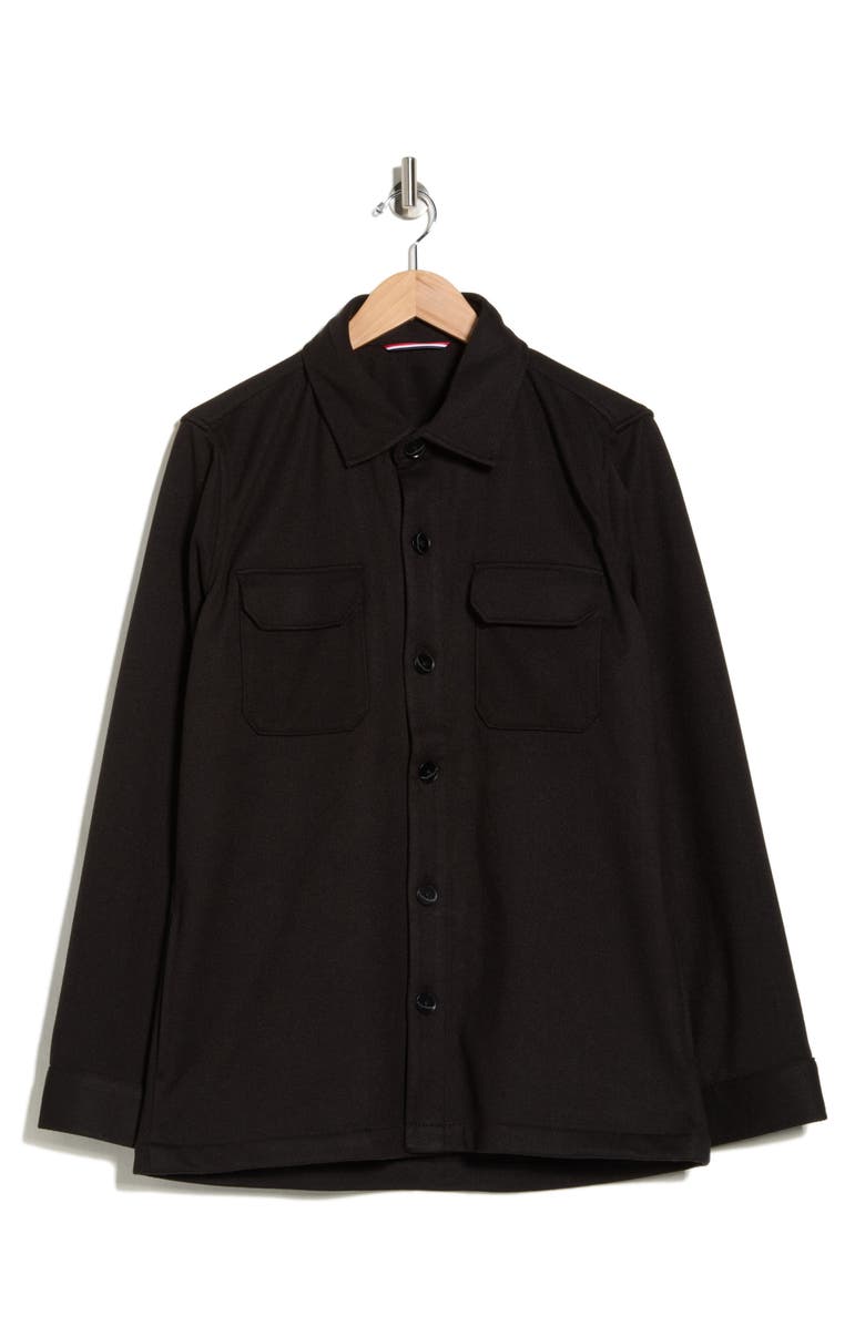 SOUL OF LONDON Melton Shirt Jacket, Alternate, color, Black/ Noir