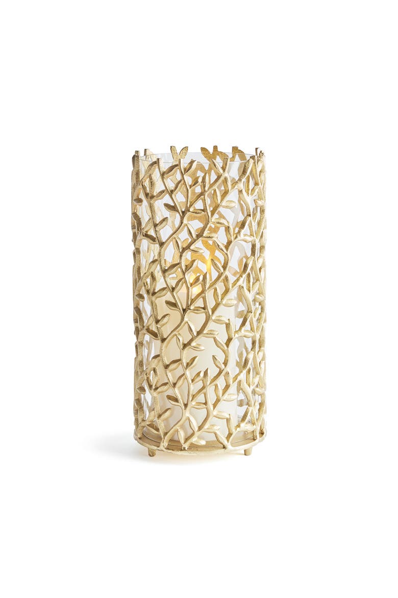 Celine Hurricane Candle Holder, Main, color, Gold