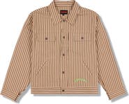 PLEASURES Cat Mirror Stripe Cotton Trucker Jacket