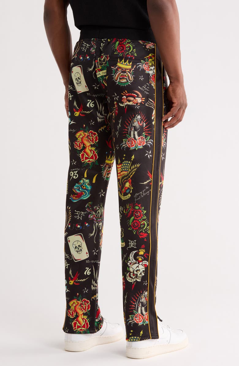 Ed Hardy Flashboard Track Pants, Alternate, color, Black