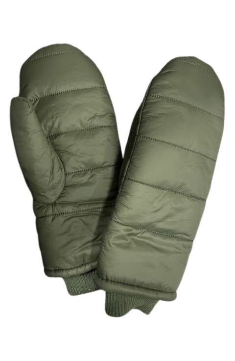 Nylon Puffer Mittens