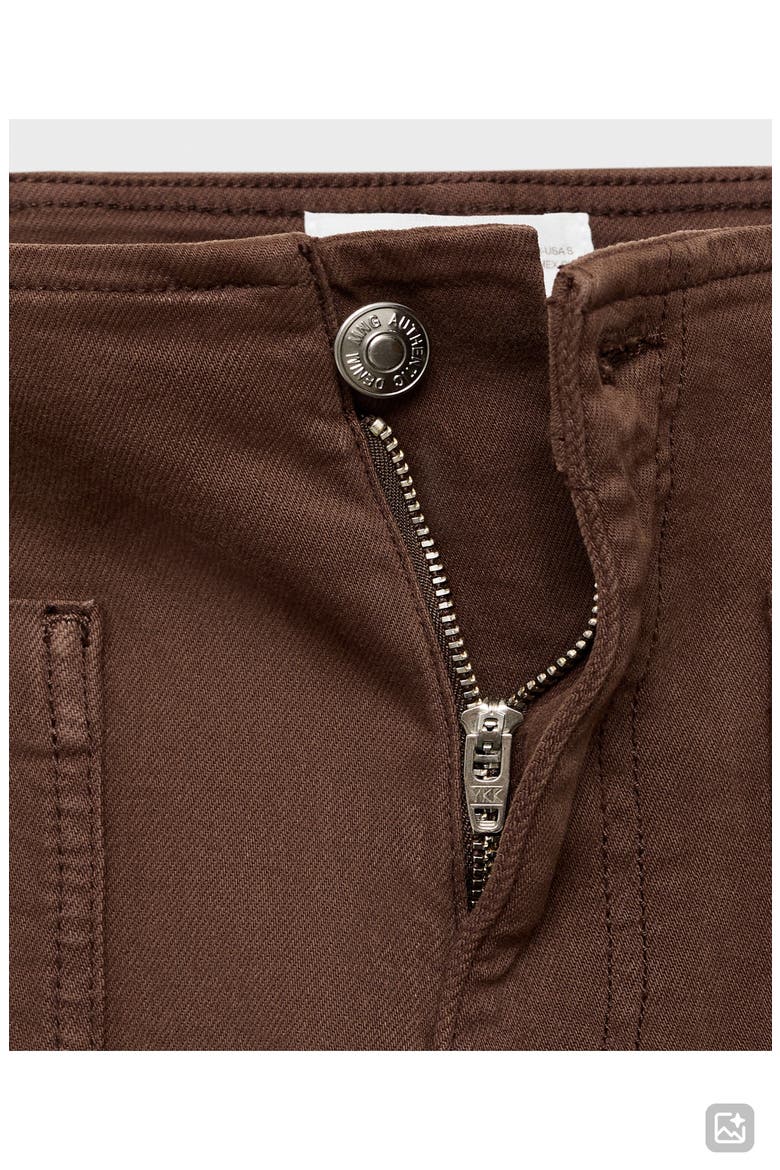 Patch Pocket Wide Leg Jeans, Alternate, color, CHOCOLATE