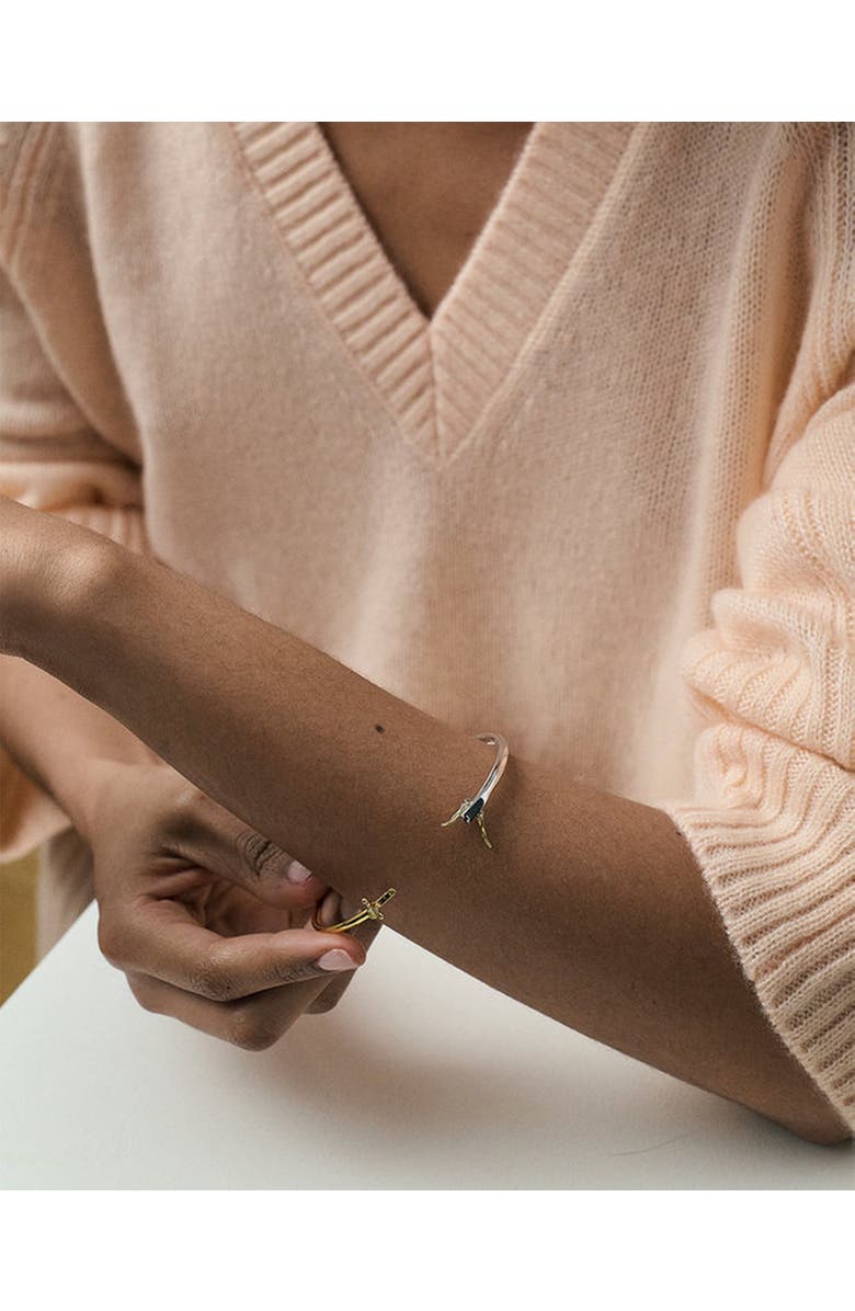 Astley Clarke Gold & Silver Aurora Bangle, Alternate, color, Gold And Silver