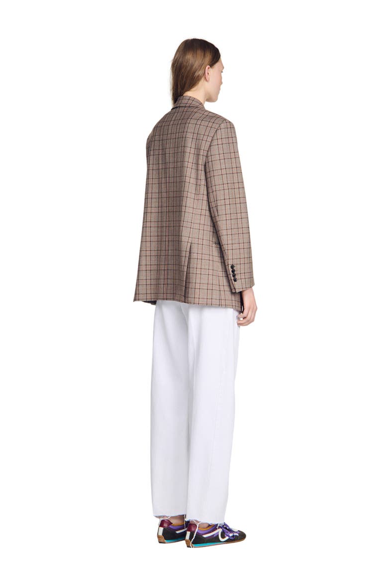 Check suit jacket, Alternate, color, Brown