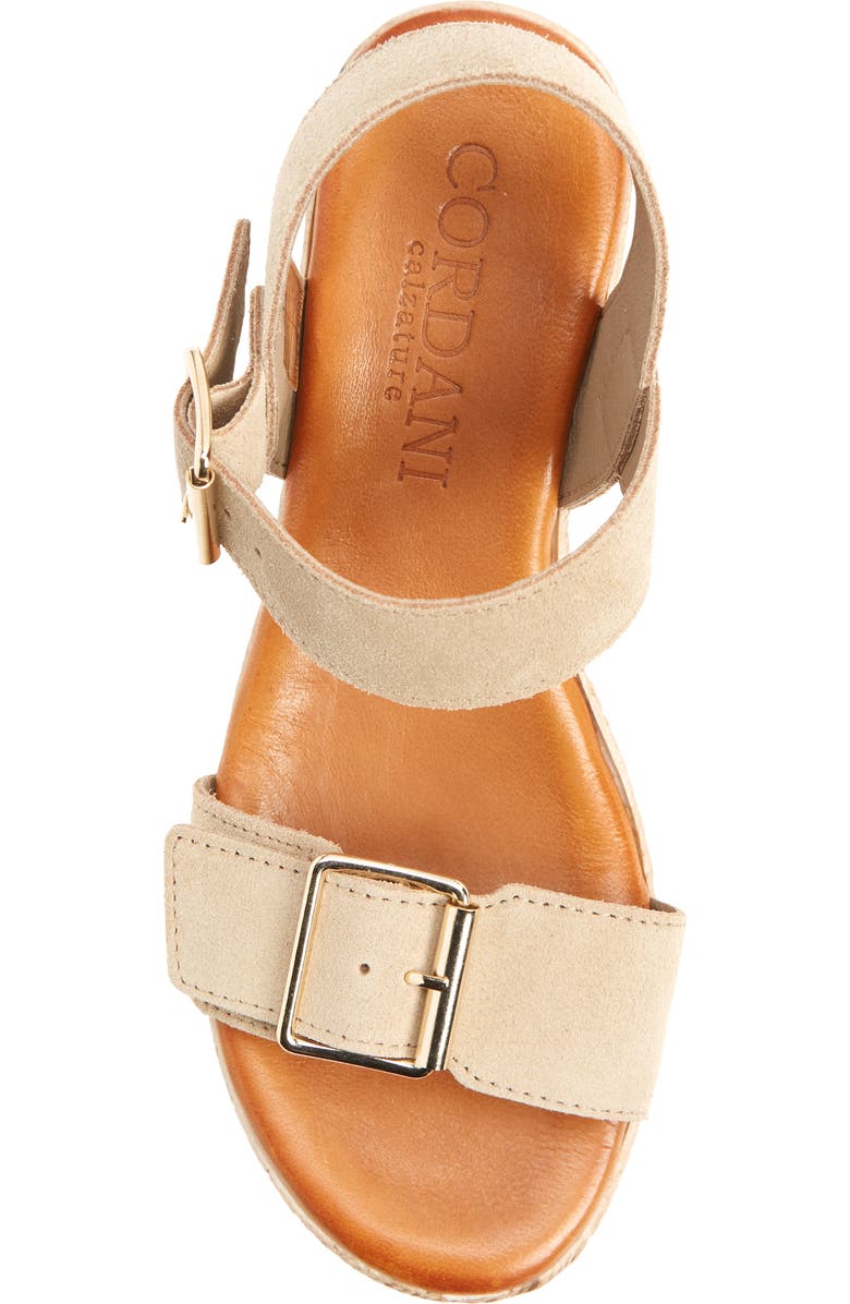 Cordani Betsy Espadrille Wedge Sandal, Alternate, color, Sabbia Suede