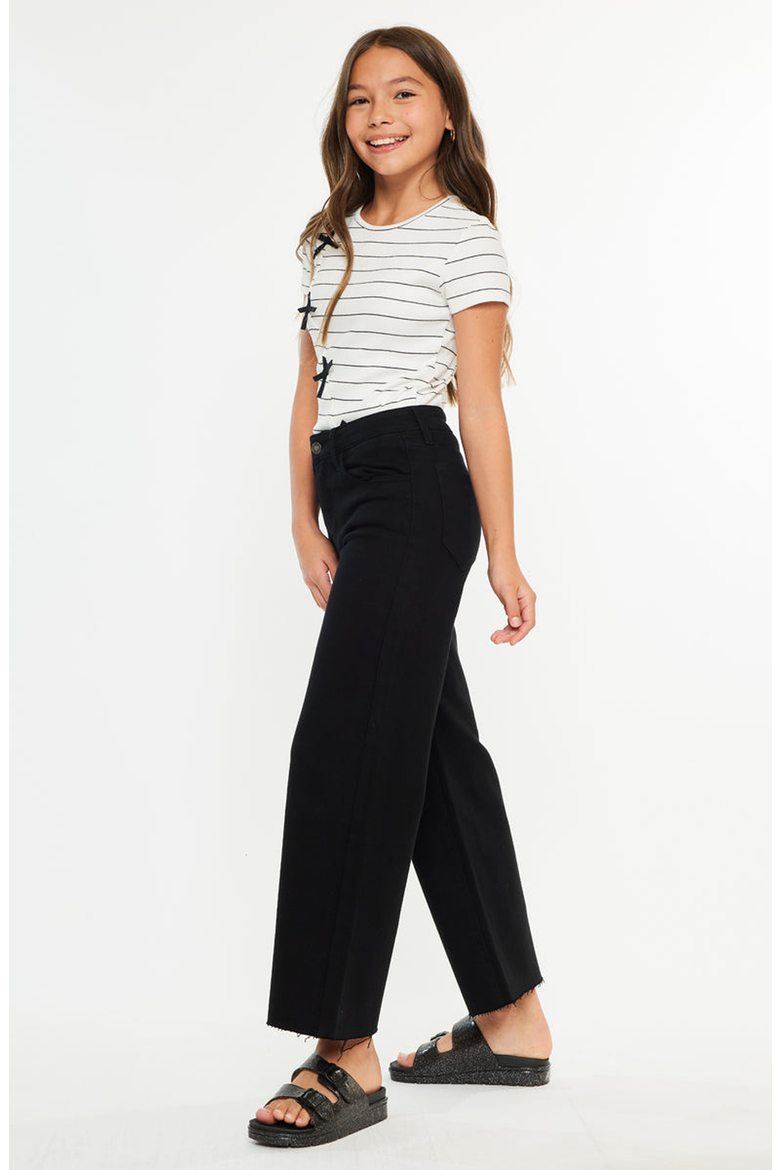 Berlin High Rise Crop Wide Leg Jeans, Alternate, color, Black